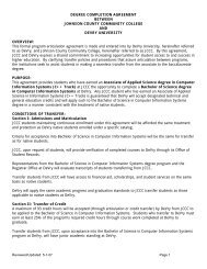 Computer Information Systems C++ Degree Completion Agreement