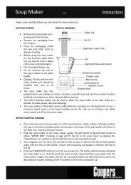 Download PDF instructions for Soup Maker - Coopers of Stortford