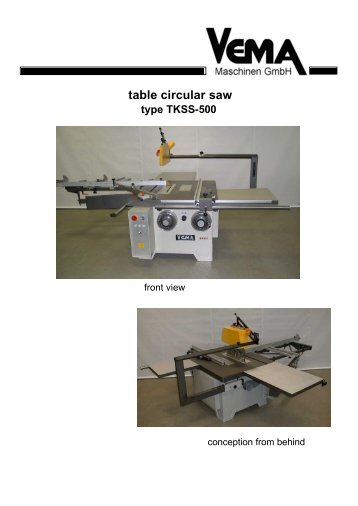 table circular saw type TKSS-500