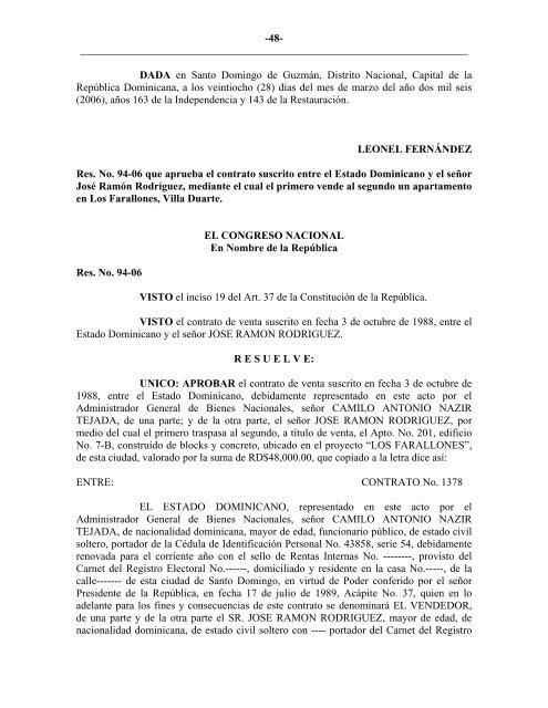 GACETA OFICIAL - CÃ¡mara de Diputados