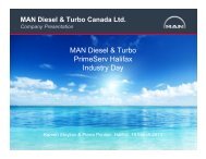 MAN Diesel & Turbo MAN Diesel & Turbo PrimeServ Halifax ...