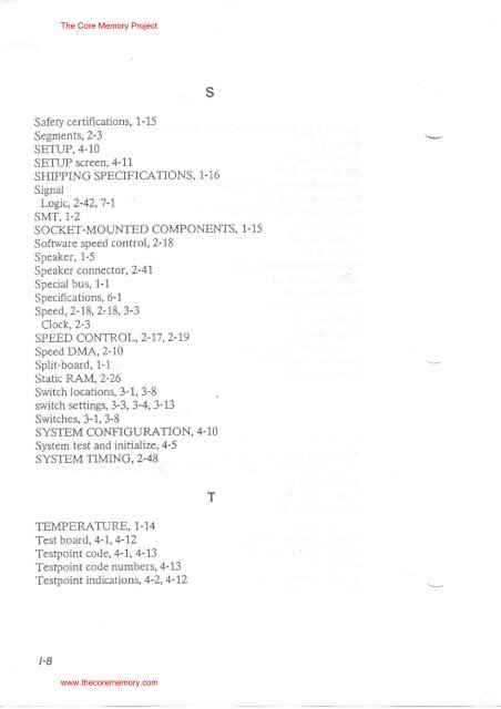 NCR Kit Information 3279-K010 80386 Upgrade. - The Core Memory