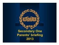 Sec 1 Parents' Briefing slides - Methodist Girls' School