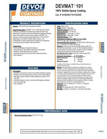 DEVMAT 101 100% Solids Epoxy Coating