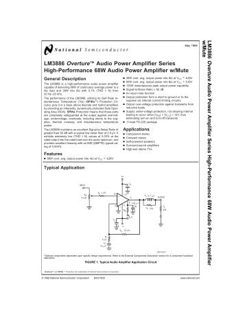 LM3886 High-Performance 68W Audio Power Amplifier w/Mute