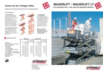 MAUERLIFT / MAUERLIFT LT - Steinweg-BÃ¶cker