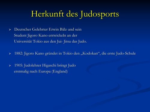 Theorie und Praxis des Judo - Universität Flensburg