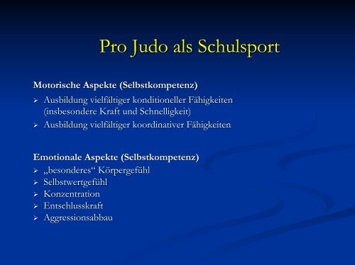 Theorie und Praxis des Judo - Universität Flensburg