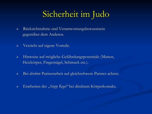 Theorie und Praxis des Judo - Universität Flensburg