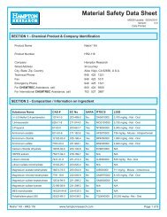 MSDS for HR2-116 - Hampton Research