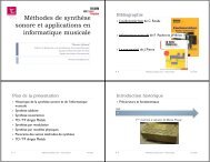 Méthodes de synthèse sonore et applications en informatique ...