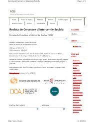 Revista de Cercetare si Interventie Sociala - Editura Lumen