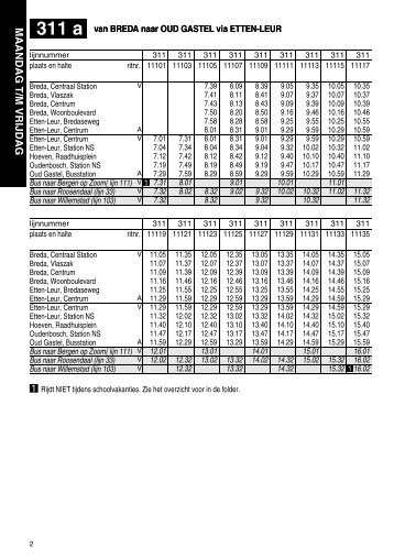 311 a van BREDA naar OUD GASTEL via ETTEN ... - Veolia Transport