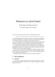 Démarrer en calcul formel