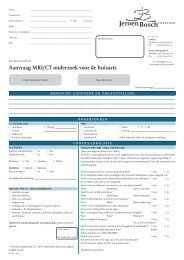 Aanvraag MRI/CT onderzoek voor de huisarts - Jeroen Bosch ...