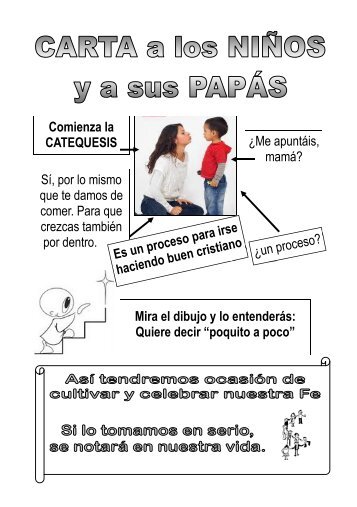 Carta a los niños de catequesis y a sus padres