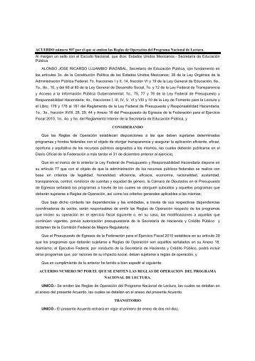 Acuerdo 507 - Normateca SEP - SecretarÃ­a de EducaciÃ³n PÃºblica