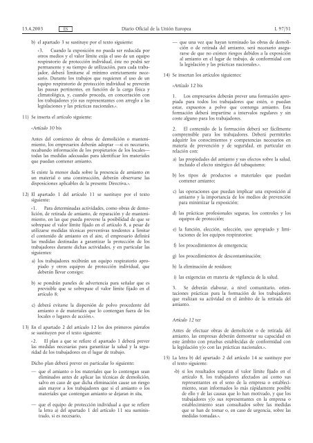 DIRECTIVA 2003/18/CE DEL PARLAMENTO EUROPEO ... - EUR-Lex