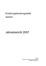 Jahresbericht 2007 - Erziehungsberatung im Bistum Aachen