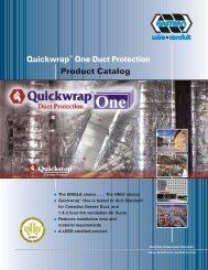 Quickwrapâ¢ One Duct Protection Product Catalog - Unifrax