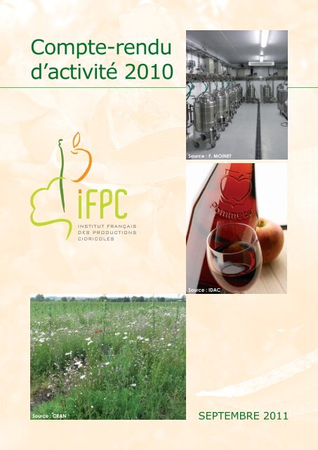 Compte-rendu d'activitÃ© 2010 - Institut Francais des Productions ...