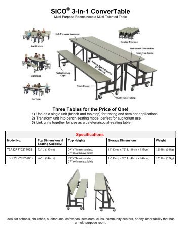 SICO 3-in-1 ConverTable - Sico Inc.