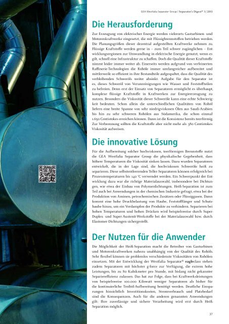 Separator's Digest 2011/3 (Sonderausgabe: Innovationen)