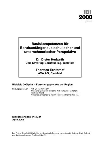 Basiskompetenzen für - Universität Bielefeld