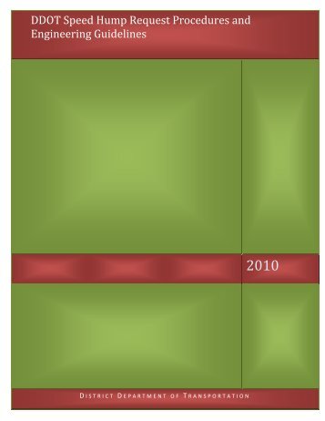DDOT Speed Hump Request Procedures and ... - ANC 5C