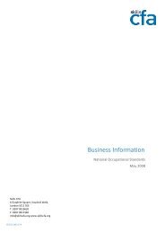 Business Information - Skills CFA