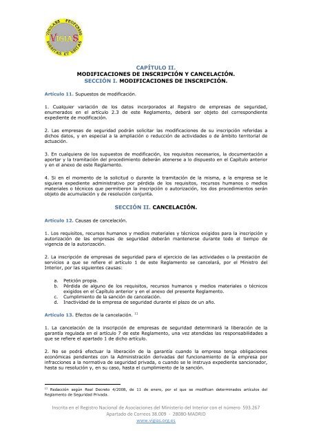 Real Decreto 2364/1994, de 9 de diciembre, por el que se ... - VigiaS