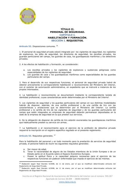 Real Decreto 2364/1994, de 9 de diciembre, por el que se ... - VigiaS