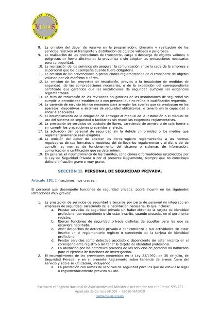 Real Decreto 2364/1994, de 9 de diciembre, por el que se ... - VigiaS