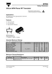 BFR92 Silicon NPN Planar RF Transistor