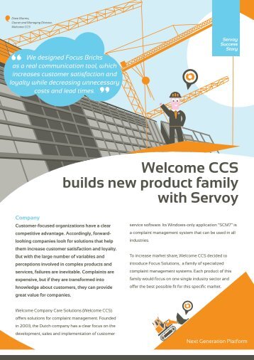 Welcome CCS builds new product family with Servoy