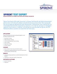 SPIRENT TEST EXPERT - Spirent Communications