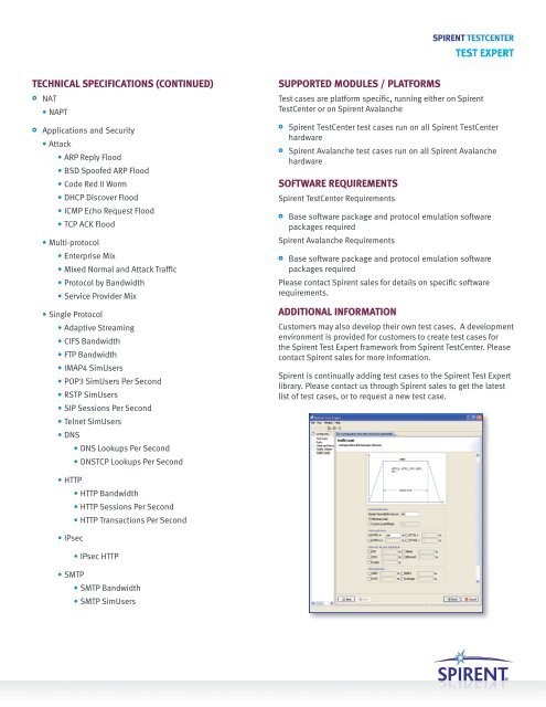 SPIRENT TEST EXPERT - Spirent Communications