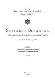 Sprawozdanie Stenograficzne - Sejm Rzeczypospolitej Polskiej