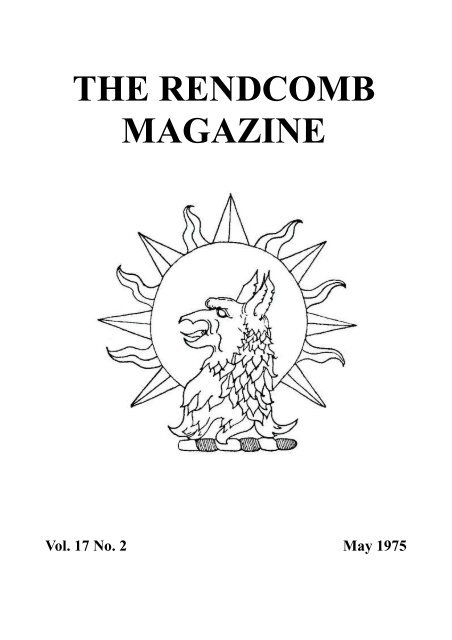 The Rendcomb Magazine, May 1975 - The Old Rendcombian