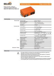 Technical data sheet Range controller SBG24 - Belimo