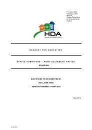 request for quotation office furniture - Housing Development Agency