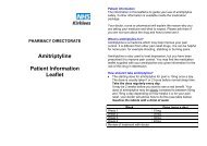 Amitriptyline Patient Information Leaflet - Sheffield Persistent Pain