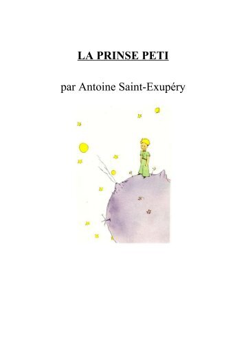 LA PRINSE PETI par Antoine Saint-Exupéry - Wikia