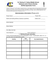 (NJHS) Application Form Administration Information (Please pri