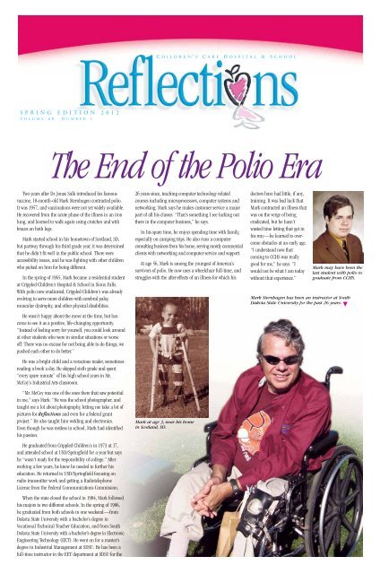 Spring Edition 2012 Two Years After Dr Jonas Salk Introduced