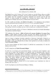 La vie de Jean-Baptiste Say