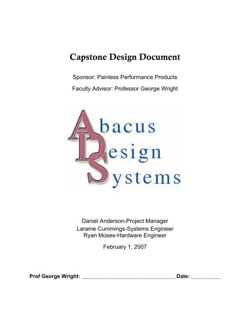 Capstone Design Document (pdf) - Capstone Experience