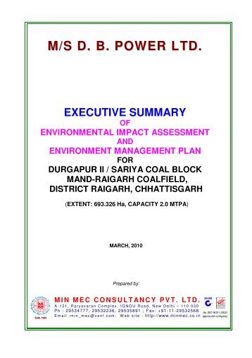 m/s db power ltd. - Chhattisgarh Environment Conservation Board ...