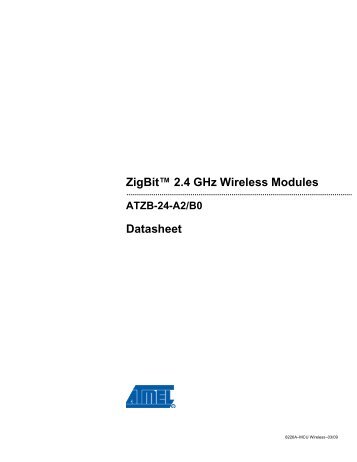 ZigBitâ¢ 2.4 GHz Wireless Modules - Rainbow Technologies