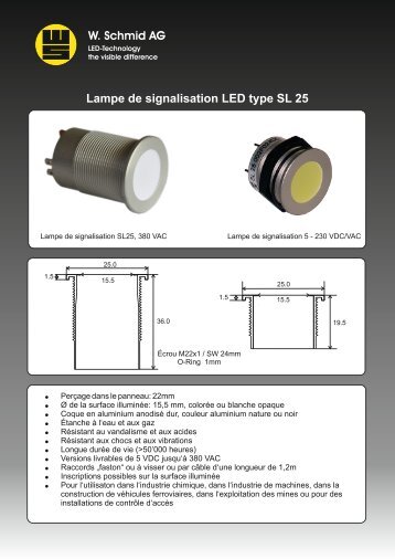 Lampe de signalisation LED type SL 25
